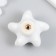 Handle for the casket ceramics, metal "Moskaya star" White 4.6x4.6x3.3 cm