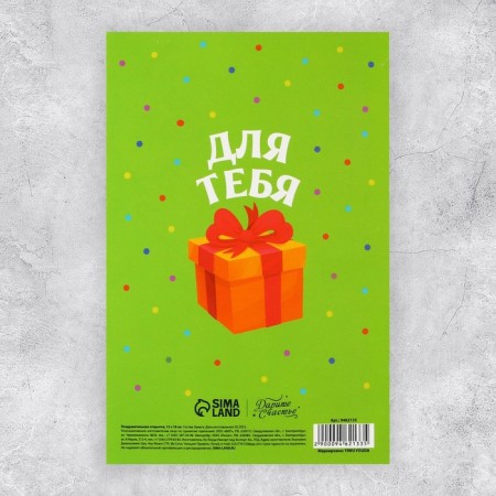 Congratulatory card "Gift", dog, 12 × 18 cm-6