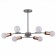 Ceiling EVOLUCE lamp. Sle106403-06. Palare. 6x60 watts, E27, 60x60x35.5 cm, gray color, pink gold