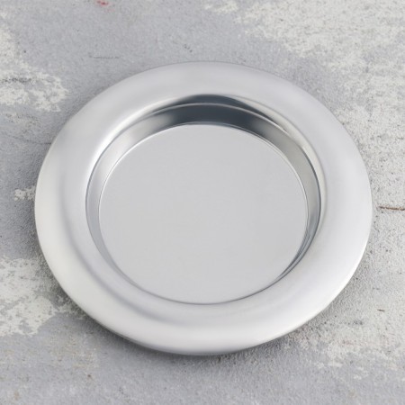 Cup "Cup 94" Metal per candle, 9.4x9.4x1.2 cm, chrome-2
