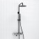 The shower system Wasserkraft A114.258.217.cb Thermo, tropical shower, thermostat, black/chrome 101151