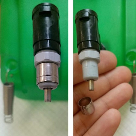The drinker is nipple, with a capacity of 1 liter, for rabbits and birds, plastic-3