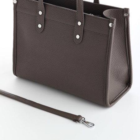 Women's bag with lightning, Textura, average size, brown color-4