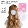 Outlet. Bant for hair on elastic band, white, 6.5 cm, kitty Marie