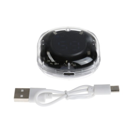 Wireless headphones Air39, TWS, inserts, BT 5.0, 45/200 mAh, display, transparent, black-8