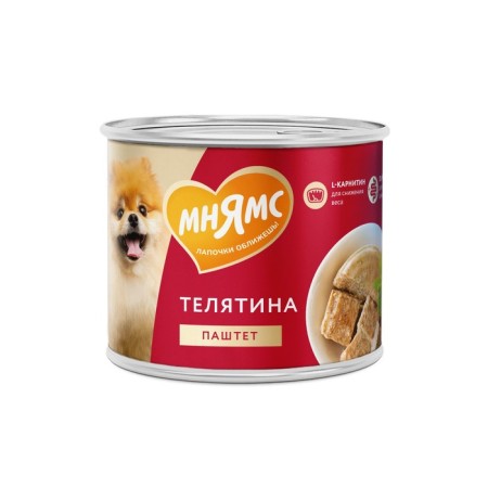 Wet food "Mnyams" "Fitness" for dogs, veal paste, 200 g