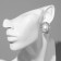 Earrings with pearls "abstraction" mirror, color silver