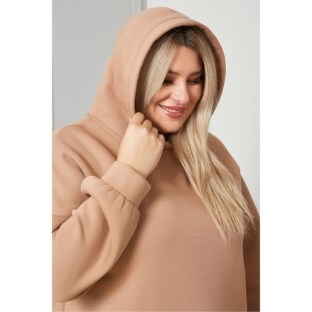 Female hoodies, size 62, beige color-5