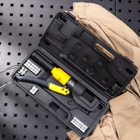 Crimpers hydraulic Deli DL-YQ70, cross section of non-zero. Tips 6-70 mm², 16 matrices-3