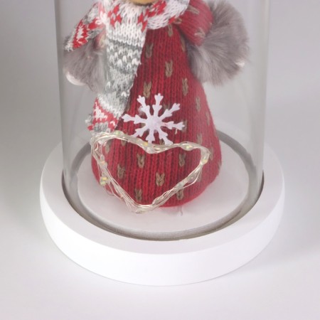 Nightlight “New Year's deer” LED 3HAAA Red 11x11x22.5cm-4