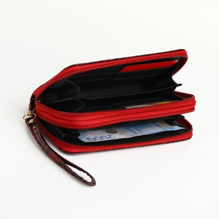 Women's wallet on lightning, red color-3