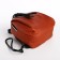 Women's backpack-Mini of artificial leather with lightning, brown color