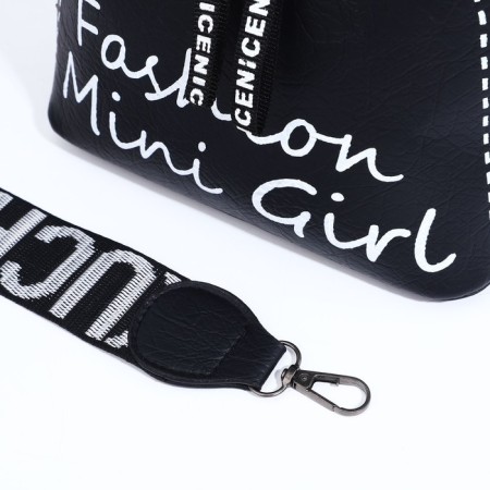 Bag Cross-Bodi with a zipper, black color-4