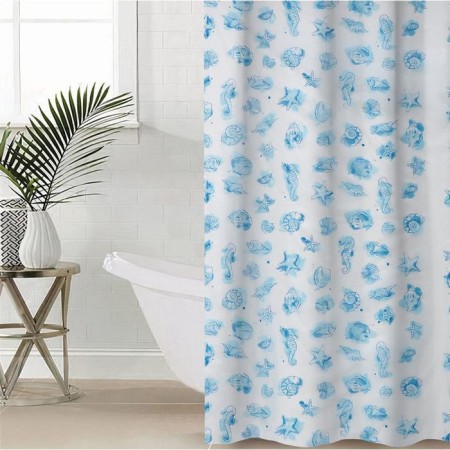 Bathon curtain "Poseidon", 180 × 180 cm, white color