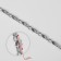 A chain for a bag, with carbines, aluminum, 4 × 13 mm, 120 cm, silver color