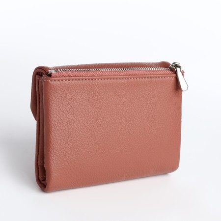 Women's wallet on magnet, pink color-1