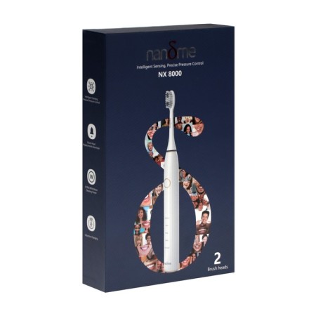 Electric toothbrush Nandme NX8000, 5 modes, battery, 2900 mAh, 2 nozzles, white-9