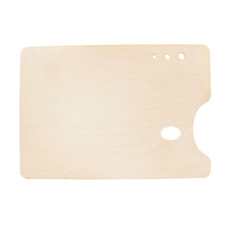 Wooden, rectangular palette, No. 5, 20 x 30 cm, mix-4