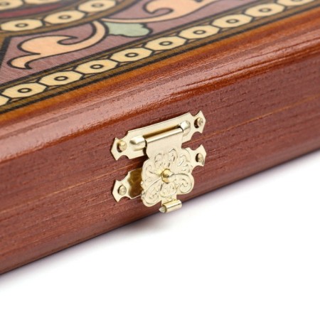 Wooden backgammon large, with sabers "Vostochny", board game, 60 x 60 cm-5