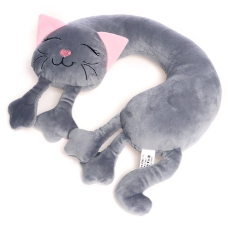Soft toy-podushka "cat", gray color