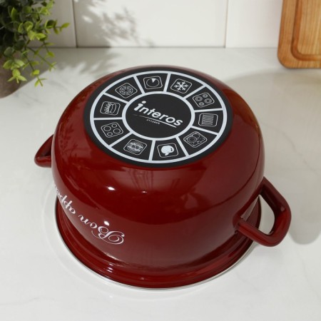 Poster "Bordeaux", 4 l, glass cover, induction, burgundy color-3