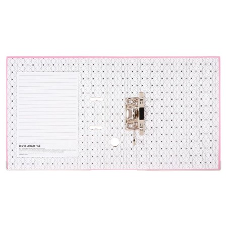 A4, 50 mm, calligrata, PVC, embossing "flax", metal edging, pocket for a spine, collected, pink, mix-3