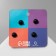 Set of icons (4pcs) "Cosmos", colored in ferrous metal