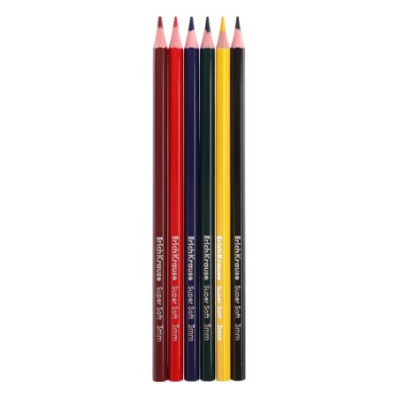 Pencils 6 colors Erichkrause "Jolly Friends", wood, hexagonal, euro suspension-2
