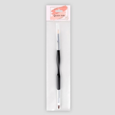 Brush for increasing and design of the nails "hair", bilateral, half -binding/point, 18.5 cm, d = 0.7 cm, black color-4