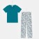 Female set (T -shirt, trousers), turquoise color, size 54