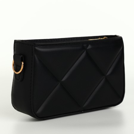 Bag Cross-Bodi with a zipper, black color-4