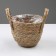 Kashpo wicker "Kenya" round with handles, 15.5x15.5x13.5 cm, natural