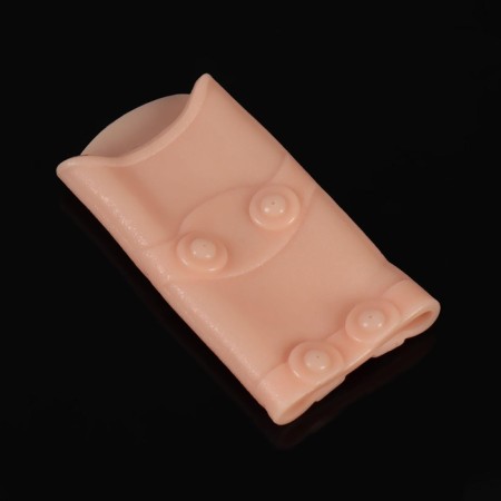 Silicone bandage for ankle, with magnets, 12.5 × 7 cm, beige color-3