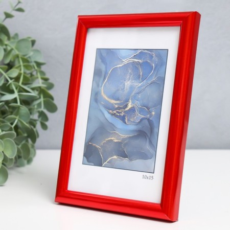 Photo frame plastic "Rainbow" 10x15 cm, red-1
