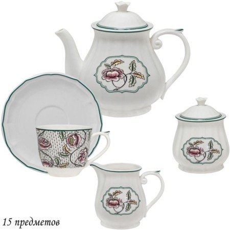 Tea set of Lenardi Gloria, 15 items