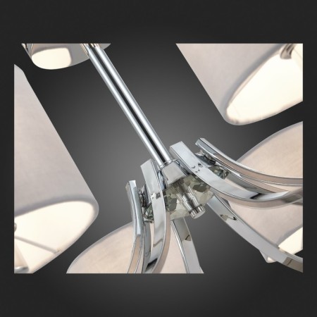 Suspended EVOLUCE lamp. Sle105303-08. Linda. 8x40 watts, E14, 77x77x71 cm, chromium color-10