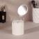 Organizer for cotton sticks, with a lid, with a mirror, d = 6.8 × 9.8 cm, white/transparent