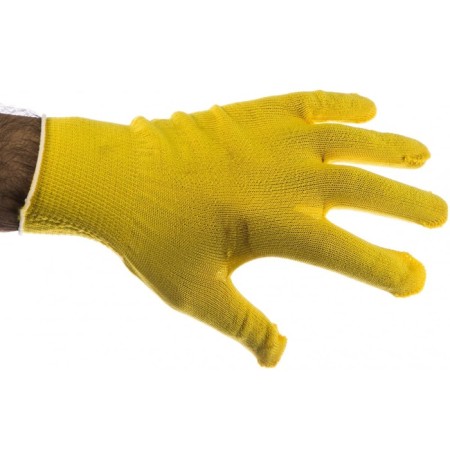 Gloves of nylon garden, knitting class 13, size 9, yellow-1