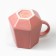 Ceramic geometry mug “Do what you love”, pink, 300 ml, pink color