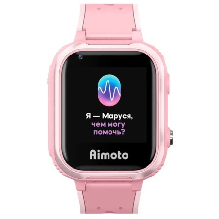 Children's smart hours Aimoto IQ 4G, 1.44 ", GPS, video call, voice assistant Maroussia, pink-1
