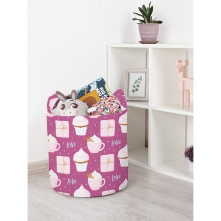 Basket for toys "Coffee with cake, size 35x35 cm