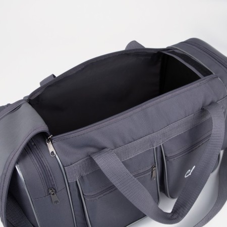 Sports bag, lightning department, 4 outer pockets, long belt, gray color-2