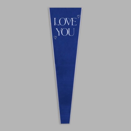 Packet stoop for flowers, "I love you", 12.5+4x45 cm, blue