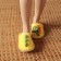 Baby slippers, size 30-31, yellow color
