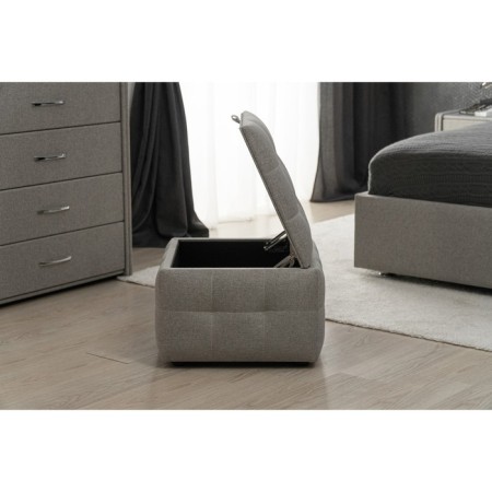 Alero square Puf with PM, 450 × 450 × 390 mm, premium martial, smoky quartz color-1