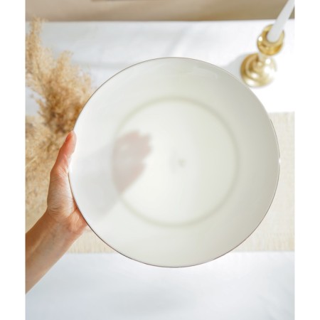 Sl Home “Cascon” plates, d = 23.3 cm, set 2 pcs, bone porcelain, white-10