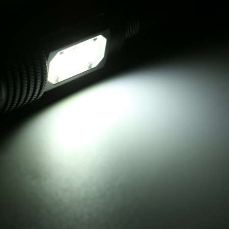 Manual battery flashlight 1500 lm, 4.2 V, 1200 mAh, 200 m, p50, COB, 5 modes-3