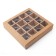 Folding box under 16 sweets with a window, craft, 17.7 x 17.7 x 3.8 cm