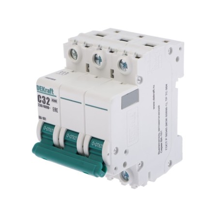 Automatic circuit breaker SE DEKRAFT VA-101, 3 poles, C, 32 A, 4.5 KA, 11081DEK