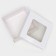 The box is folding, the lid is, with the window, white, 12 x 12 x 5 cm